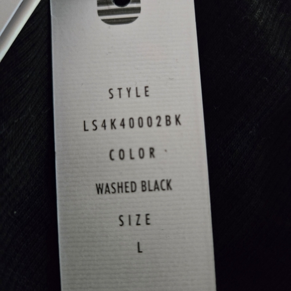 OLIVE + OAK Black Mineral Wash Crop Cardigan Snap Front Women’s L NWT - Picture 6 of 14